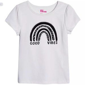 EPIC THREADS Toddler Girls Good Vibes Short Sleeve T-shirt - 3T